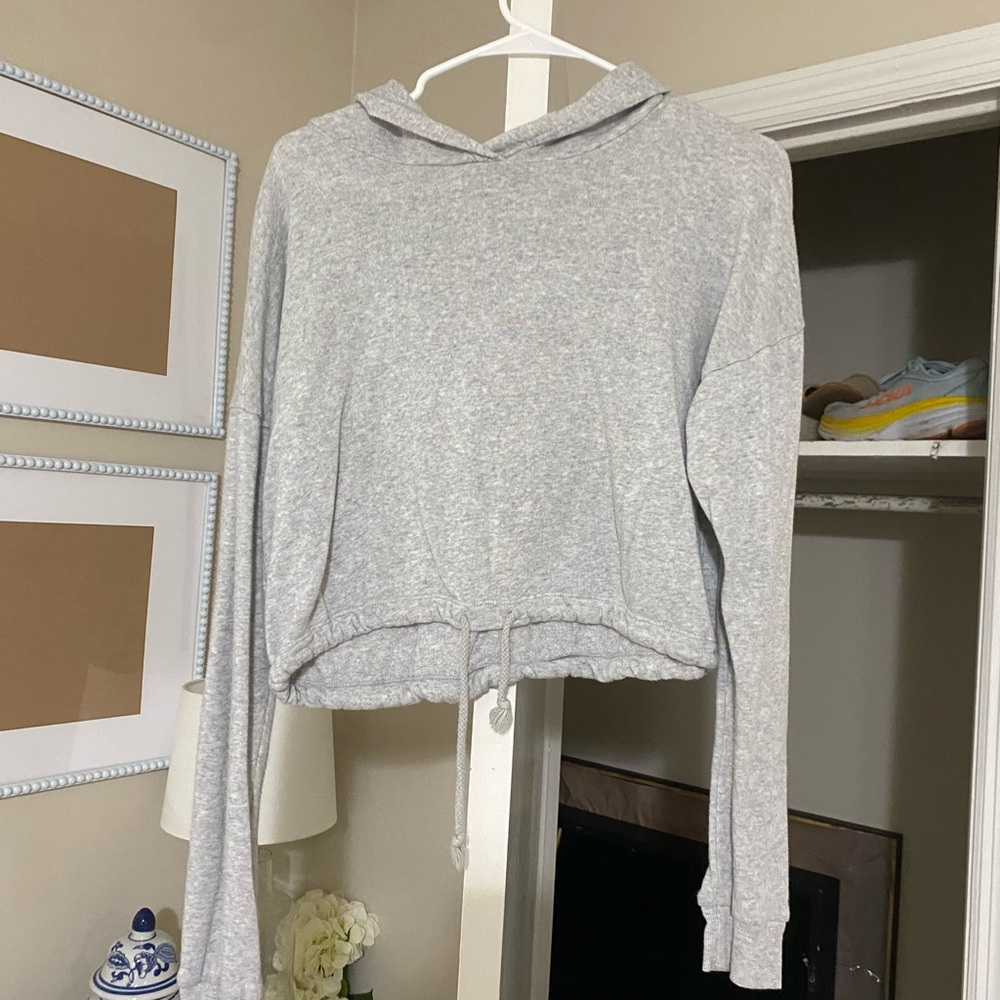 Gray Women's Hoodie Top